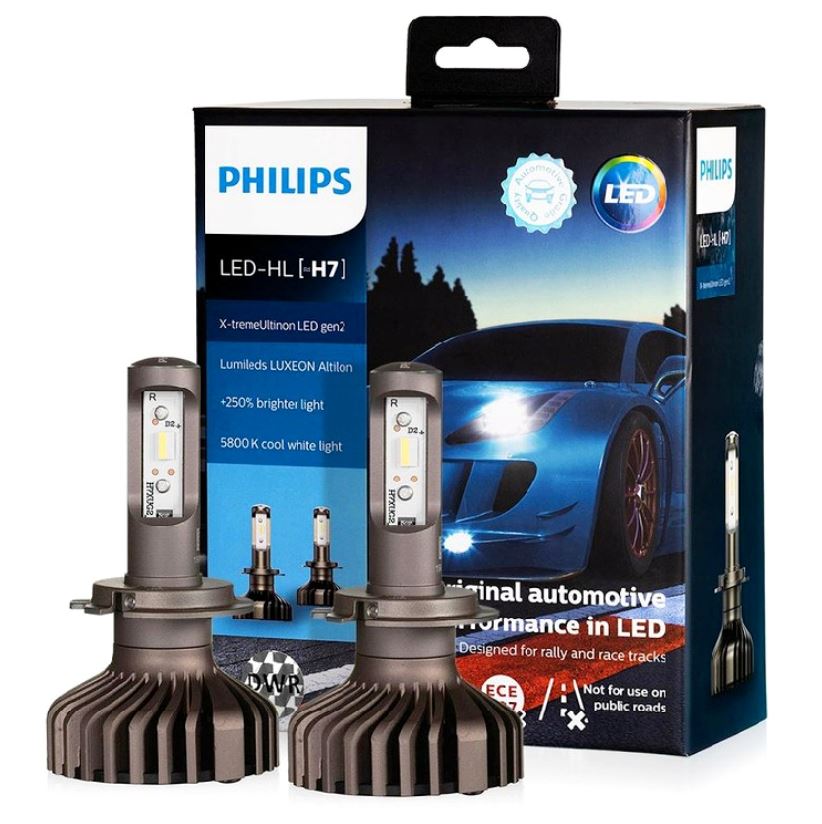 Светодиодная филипс. Philips x-TREMEULTINON led gen2 h7. Светодиодные лампы h7 Philips x-TREMEULTINON led gen2 - 11972xuwx2. Philips Ultinon led h7 5800. Led-ламп h7 Philips x-TREMEULTINON 6500k.